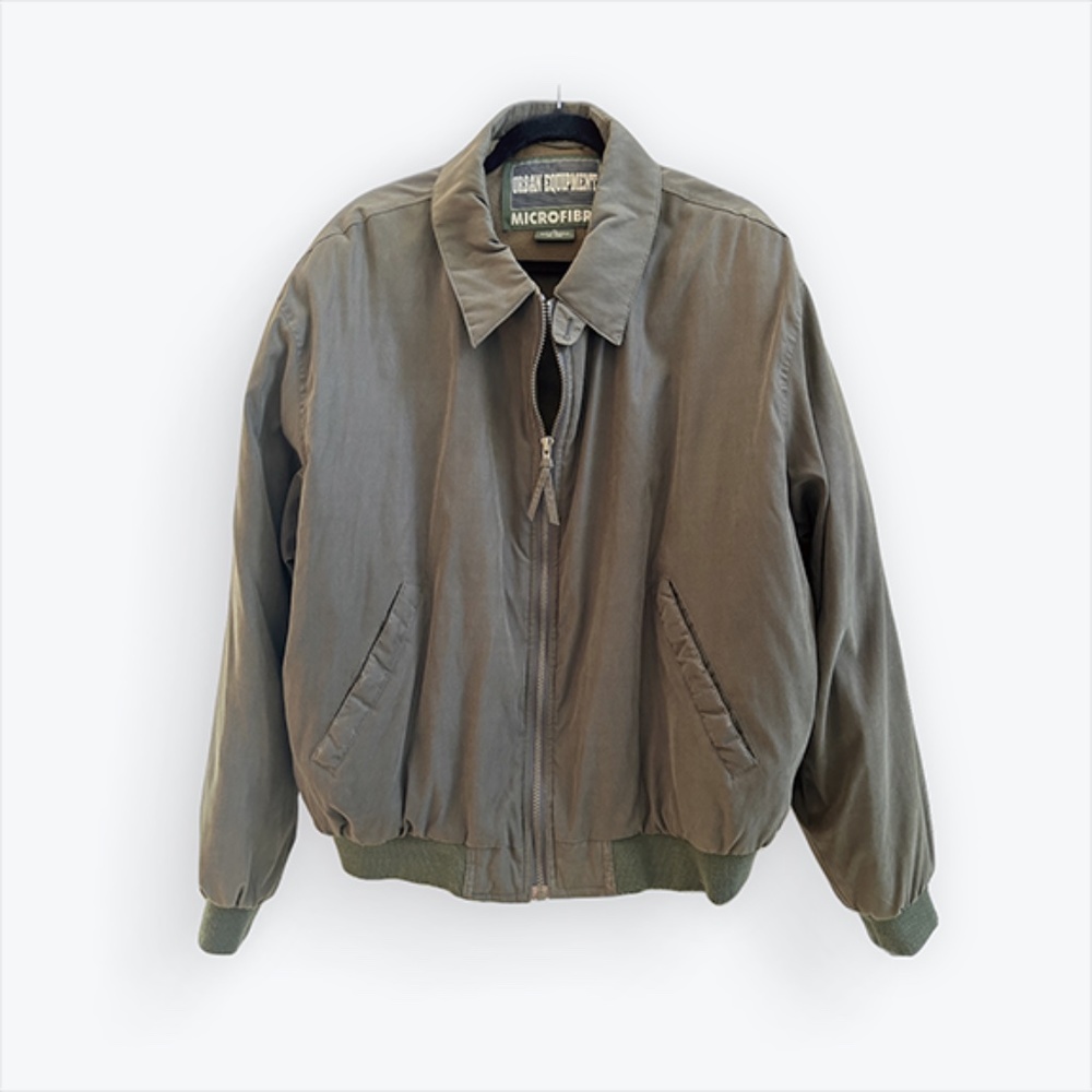 URBAN EQUIPMENT Microfiber Bomber Jacket | Olive Green | XL